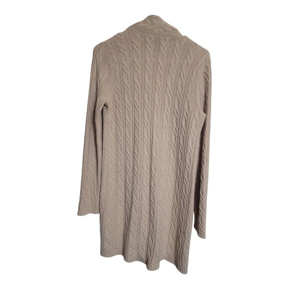Saks Fifth Avenue Sweater Women S Cashmere Oversized Cardigan Cable Knit - Picture 2 of 7